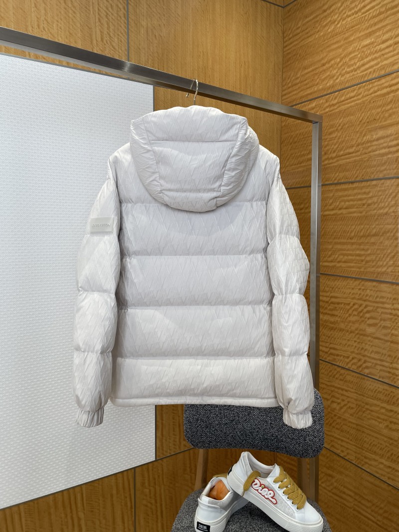 LV Leather-Label Hooded Down Jacket 1 1