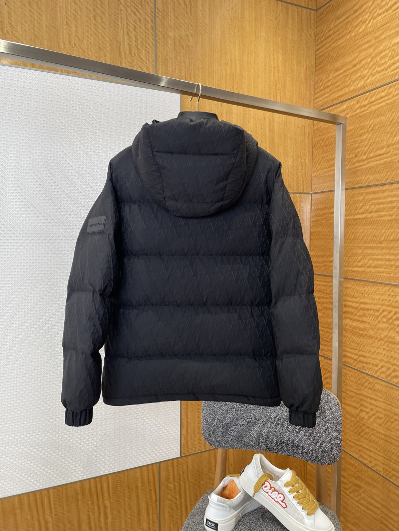 LV Leather-Label Hooded Down Jacket 2 1