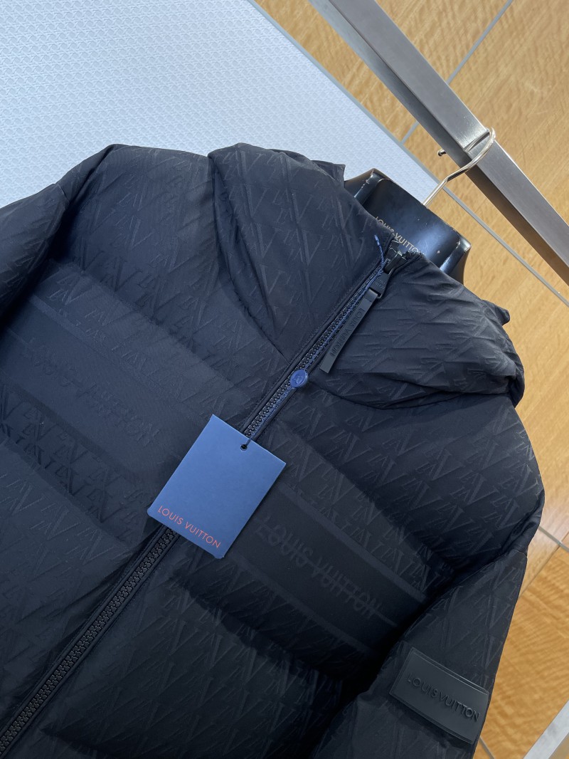 LV Leather-Label Hooded Down Jacket 2 2