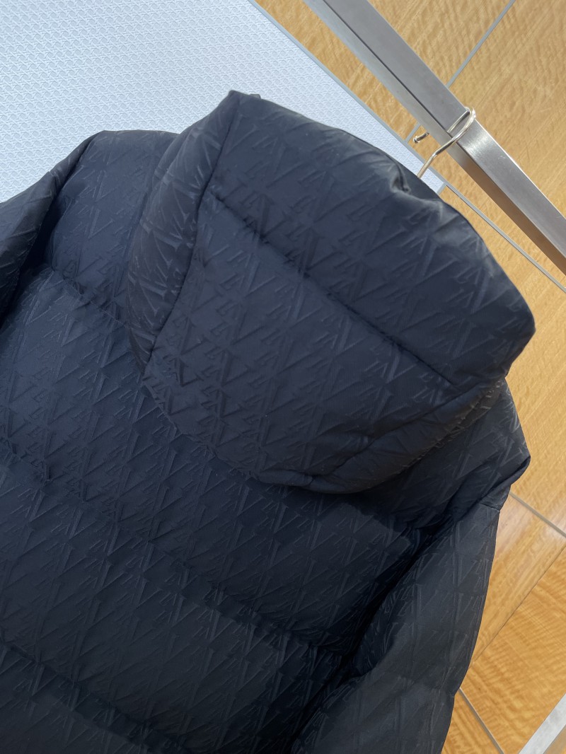 LV Leather-Label Hooded Down Jacket 2 5