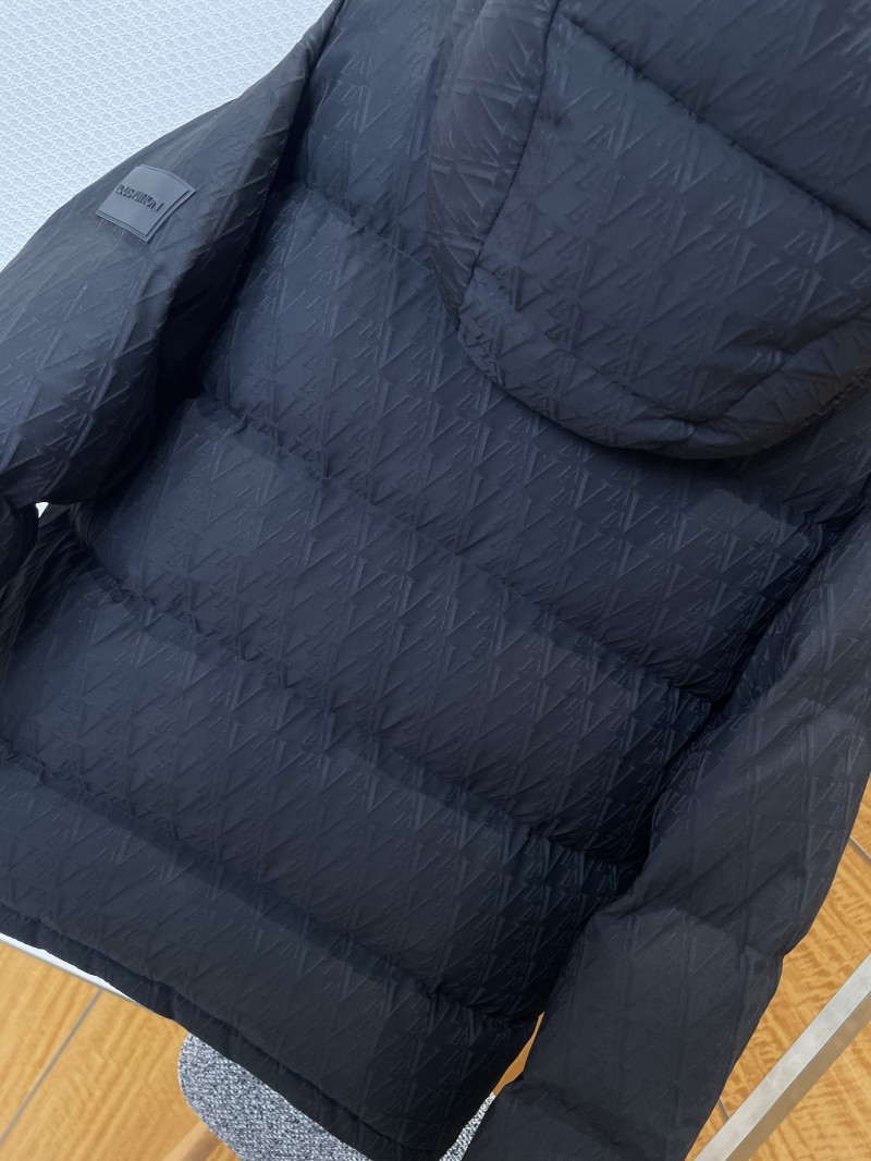 LV Leather-Label Hooded Down Jacket 2 6
