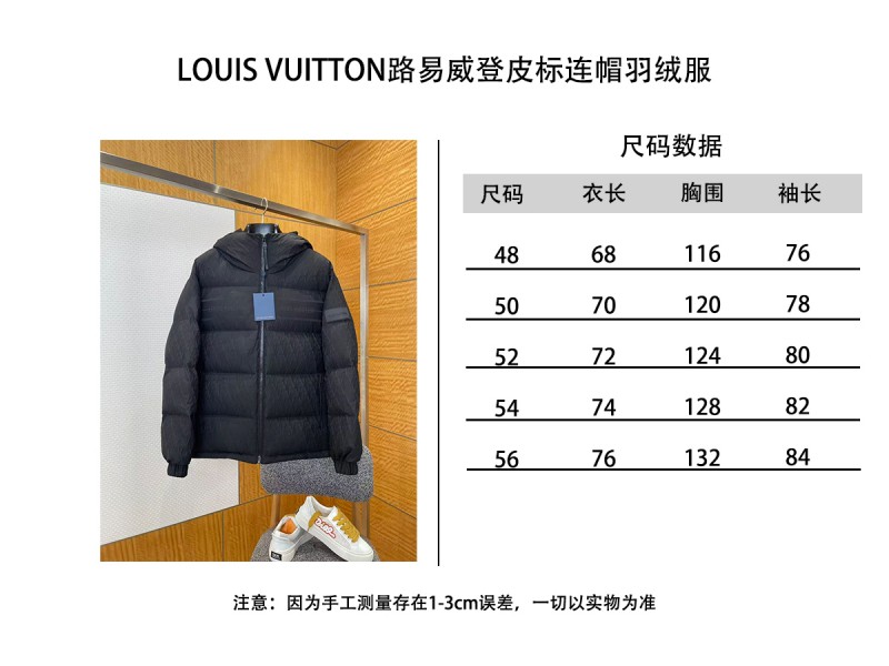 LV Leather-Label Hooded Down Jacket 2 9