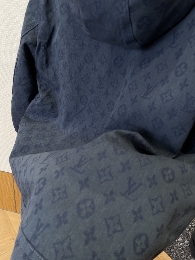 LV Full-Print Hooded Denim Down Jacket 1 7
