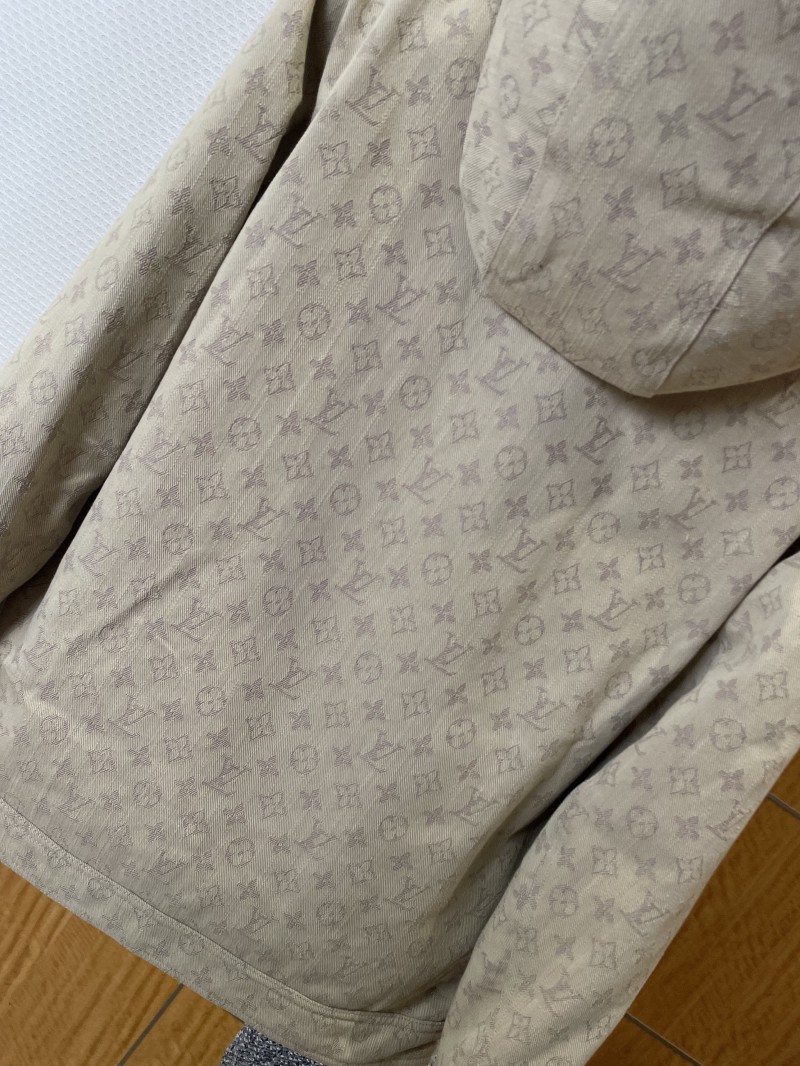 LV Full-Print Hooded Denim Down Jacket 2 6