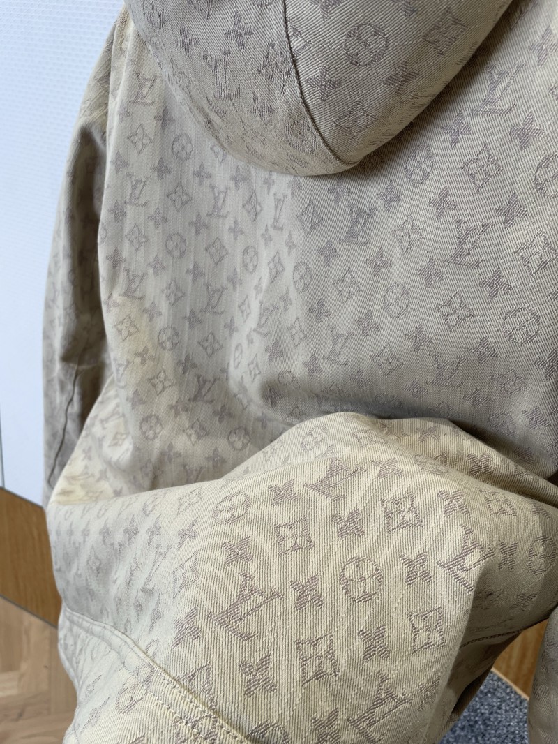 LV Full-Print Hooded Denim Down Jacket 2 7