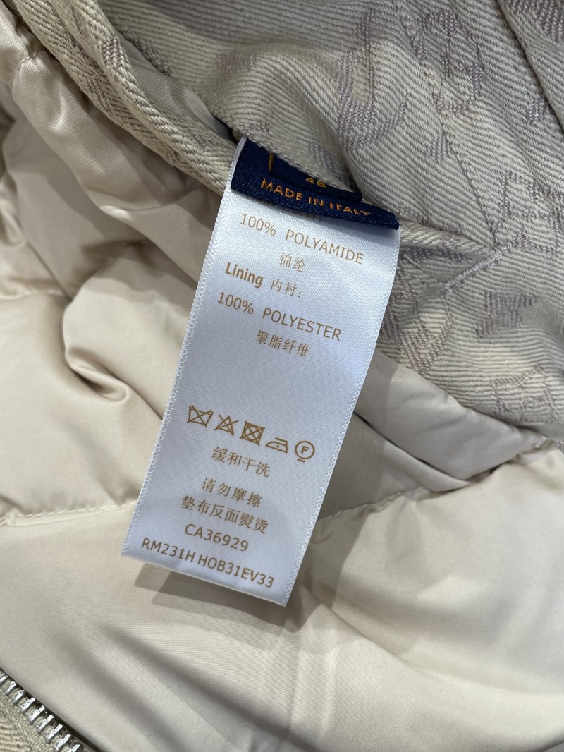 LV Full-Print Hooded Denim Down Jacket 2 8