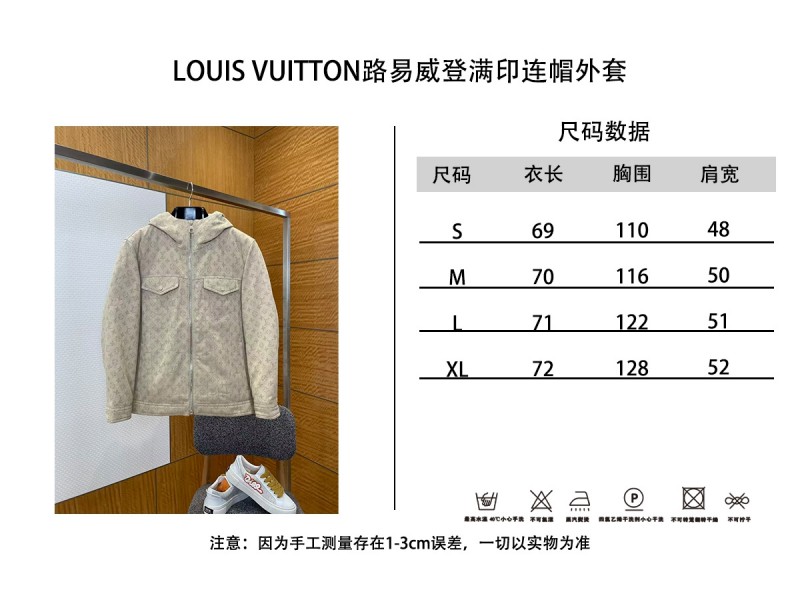LV Full-Print Hooded Denim Down Jacket 2 9
