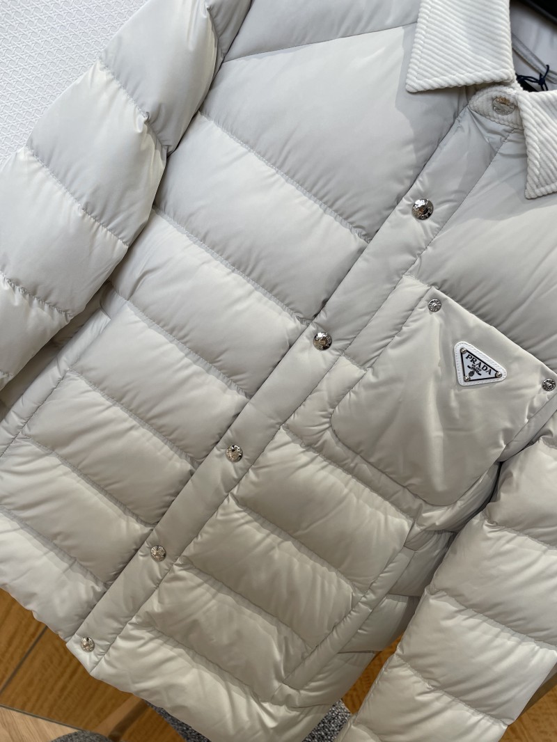 Prada Metal Triangle Logo Lapel Down Jacket 1 3