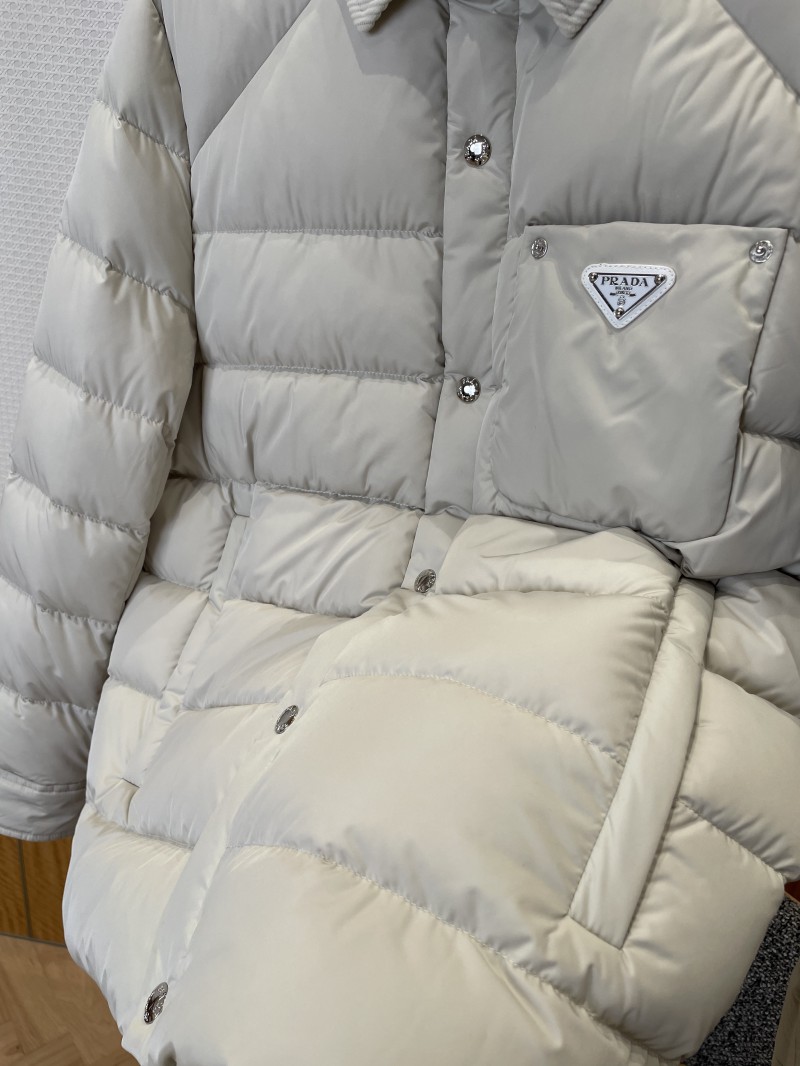 Prada Metal Triangle Logo Lapel Down Jacket 1 4