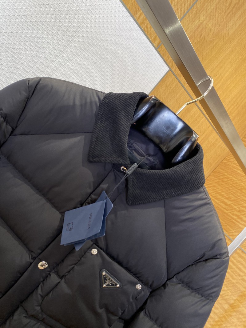 Prada Metal Triangle Logo Lapel Down Jacket 2 2