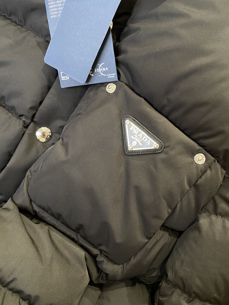 Prada Metal Triangle Logo Lapel Down Jacket 2 6