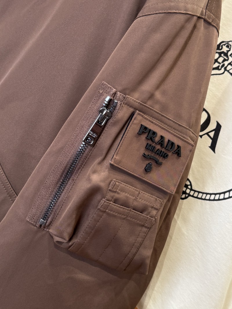 Prada Cuff Logo Zipper Pocket Down Jacket 1 5