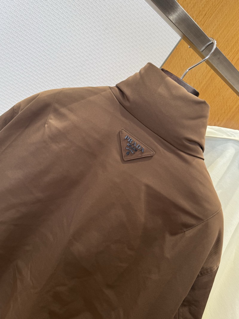 Prada Cuff Logo Zipper Pocket Down Jacket 1 6