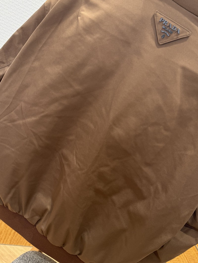 Prada Cuff Logo Zipper Pocket Down Jacket 1 7