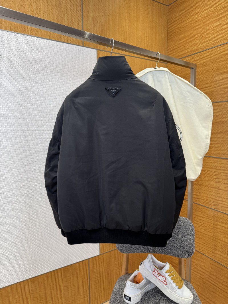 Prada Cuff Logo Zipper Pocket Down Jacket 2 1