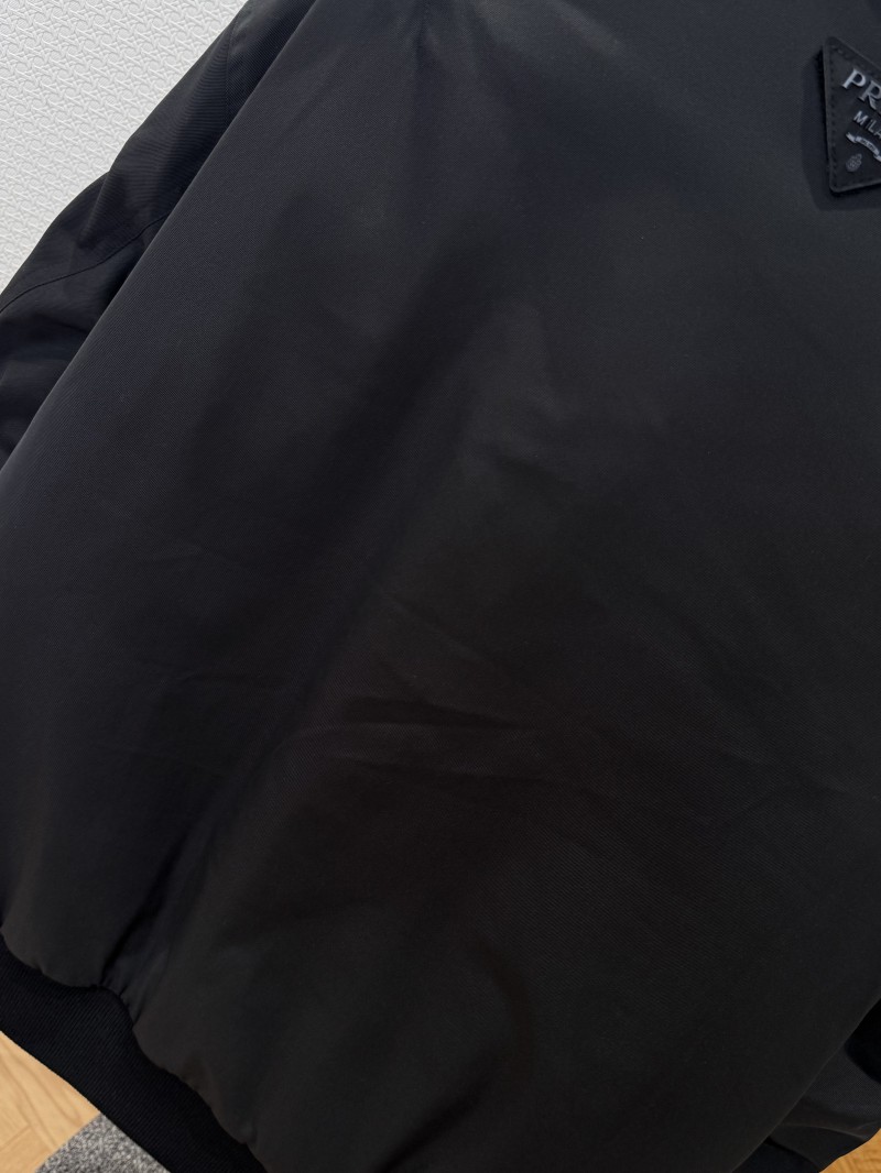 Prada Cuff Logo Zipper Pocket Down Jacket 2 7