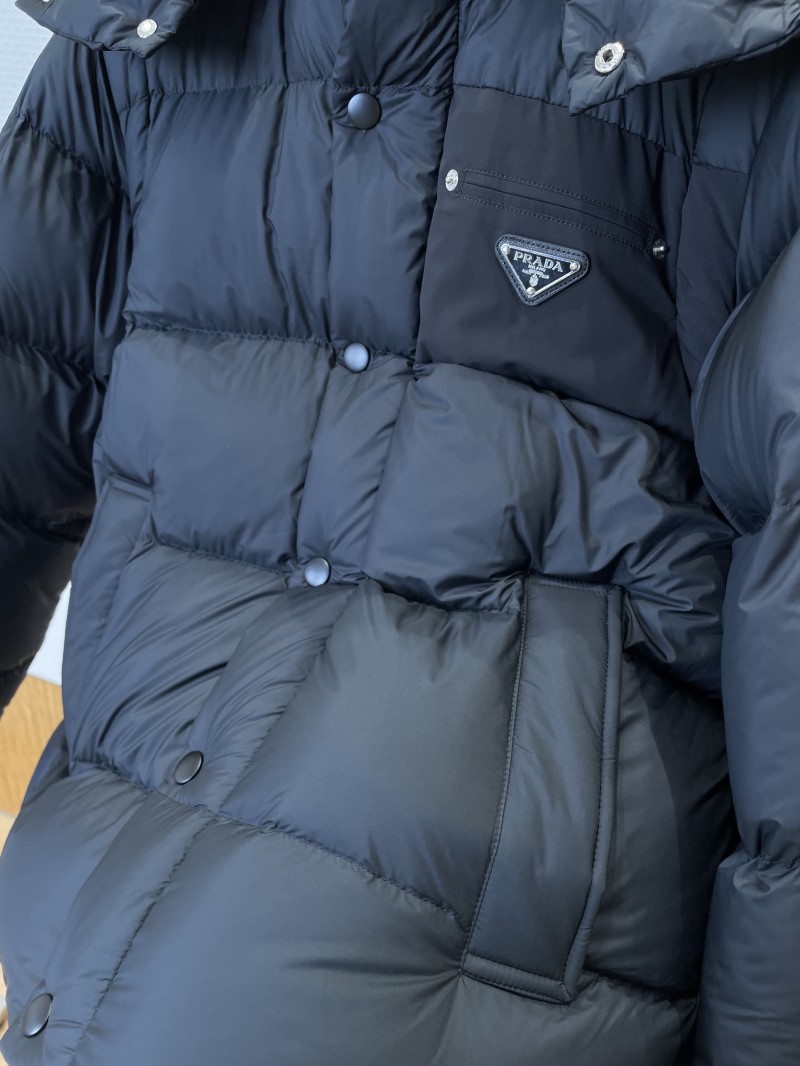 Prada Classic Triangle Logo Detachable Sleeves Down Jacket 1 4
