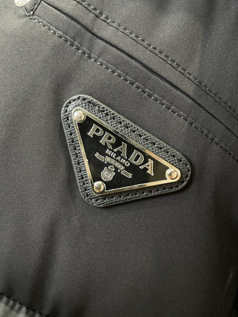 Prada Classic Triangle Logo Detachable Sleeves Down Jacket 1 5