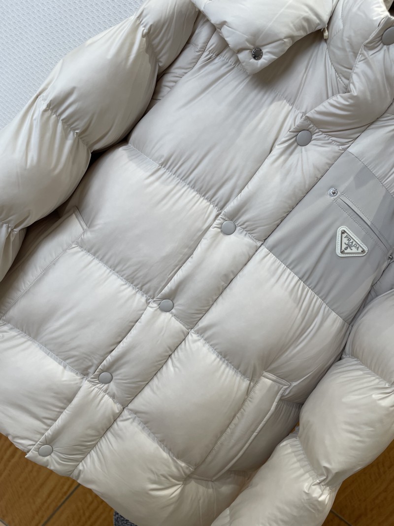 Prada Classic Triangle Logo Detachable Sleeves Down Jacket 2 3