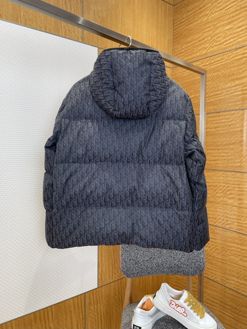 Dior Full-Print Logo Quilted Hooded Down Jacket 1