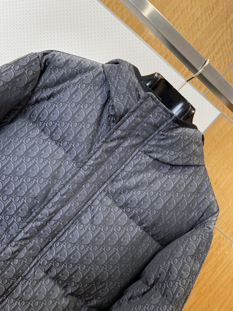 Dior Full-Print Logo Quilted Hooded Down Jacket 2