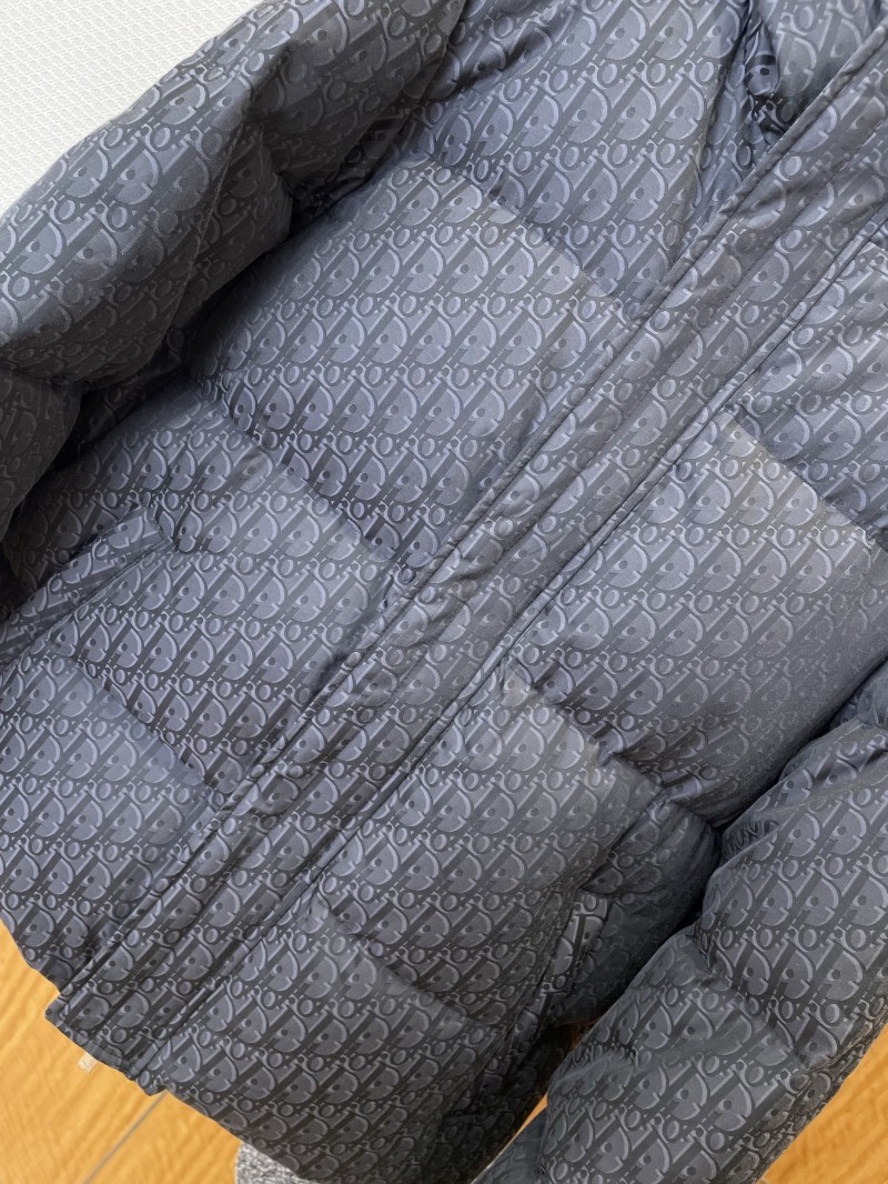 Dior Full-Print Logo Quilted Hooded Down Jacket 3