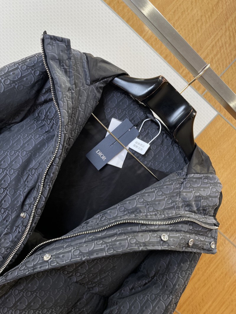 Dior Full-Print Logo Quilted Hooded Down Jacket 4