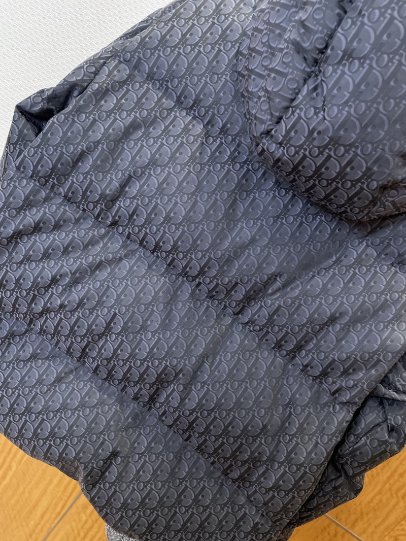 Dior Full-Print Logo Quilted Hooded Down Jacket 6