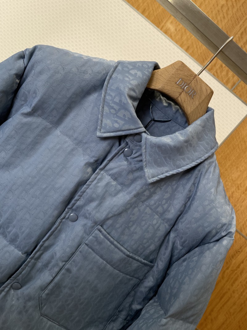 Dior All-Over Print Jacquard Pocket Lapel Down Jacket 2