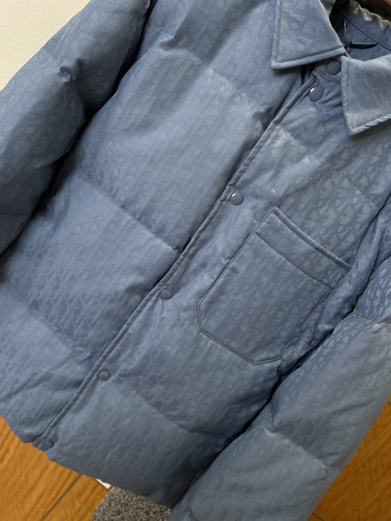 Dior All-Over Print Jacquard Pocket Lapel Down Jacket 3