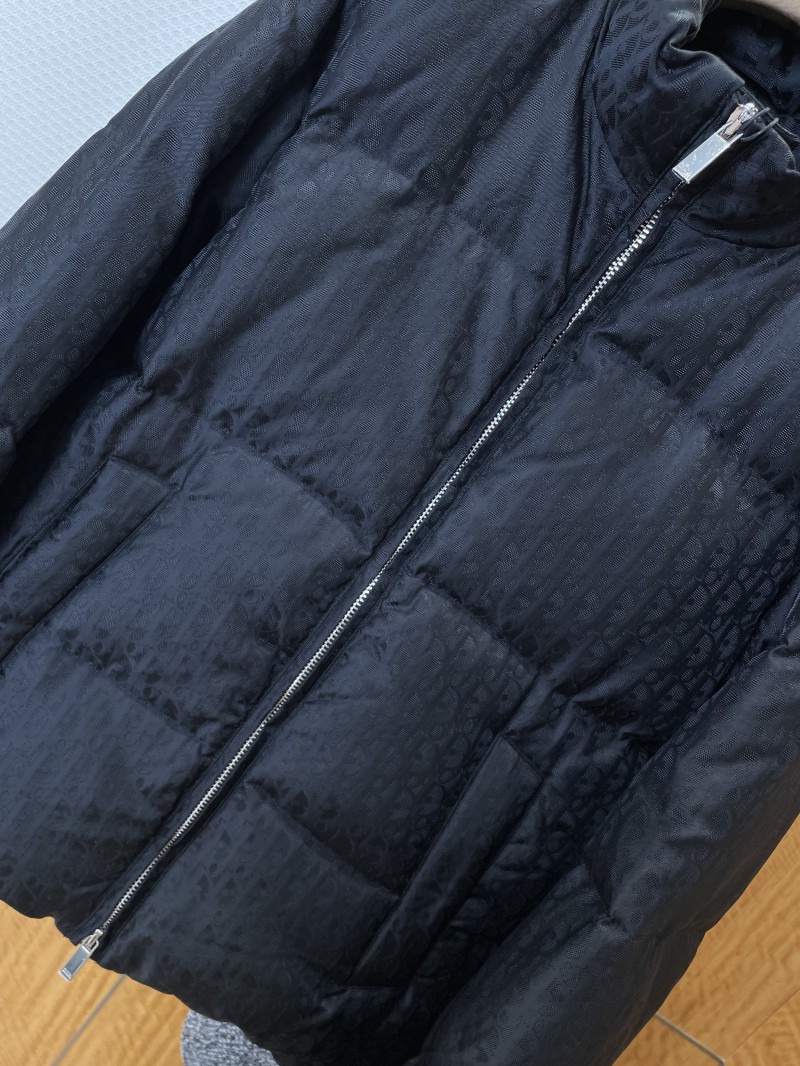 Dior All-Over Print Jacquard Stand Collar Down Jacket 2 3