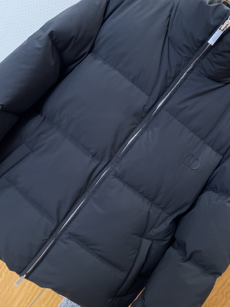 Dior Logo Zipper Stand Collar Down Jacket 3