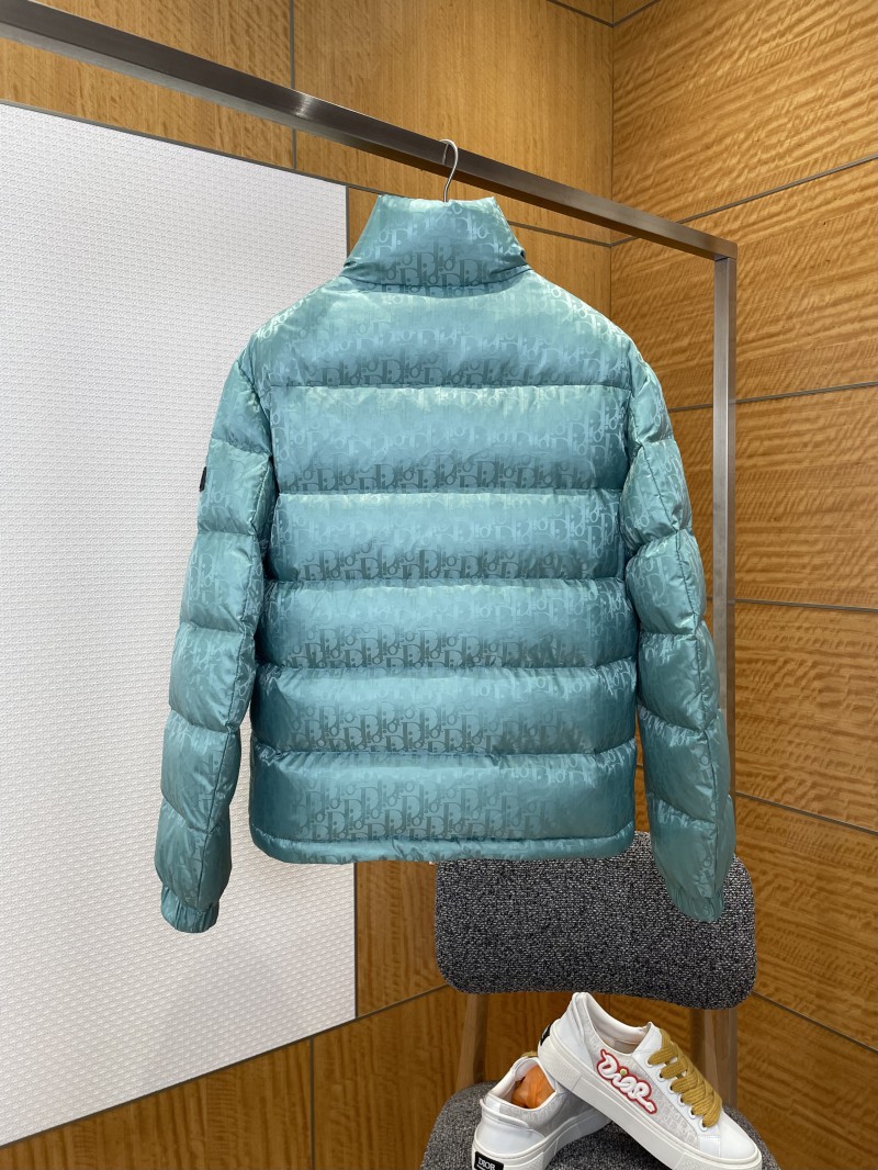 Dior All-Over Print Solid Color Zipper Stand Collar Down Jacket1 1