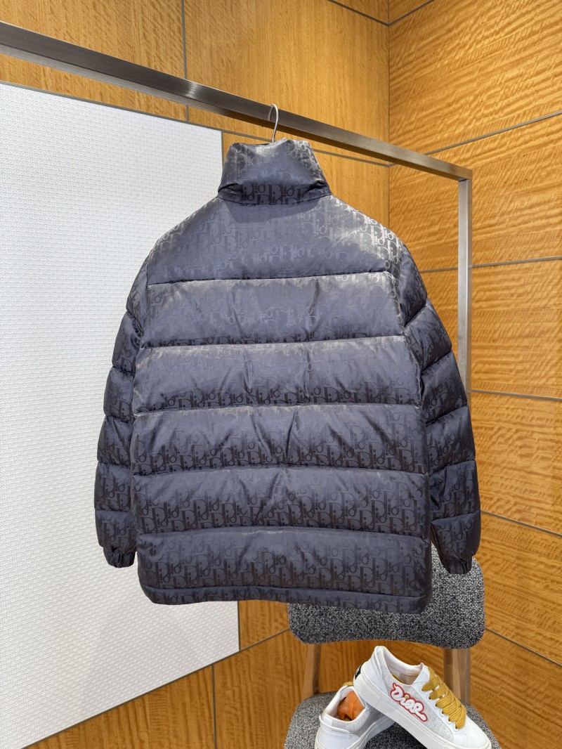 Dior All-Over Print Solid Color Zipper Stand Collar Down Jacket 5 1