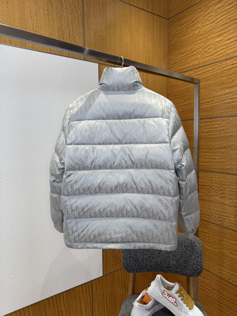 Dior All-Over Print Solid Color Zipper Stand Collar Down Jacket 6 1
