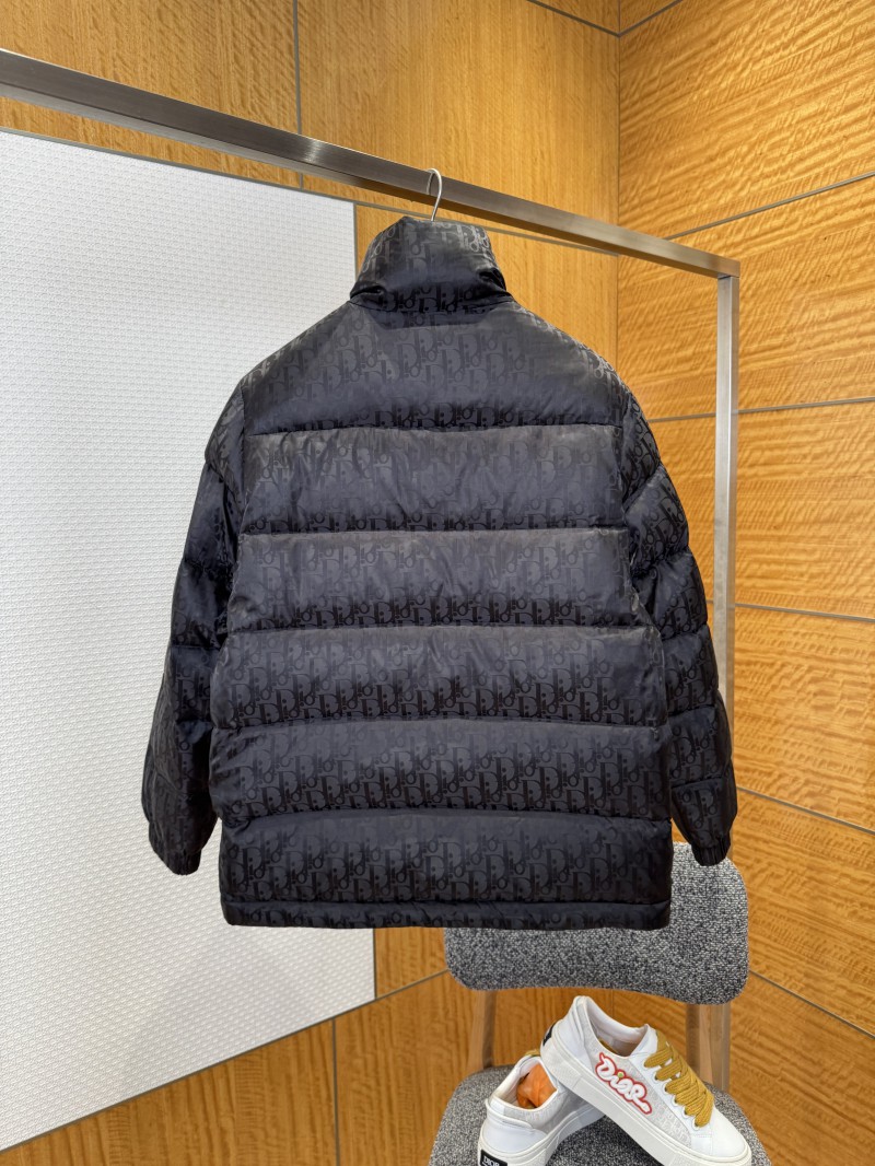 Dior All-Over Print Solid Color Zipper Stand Collar Down Jacket 7 1