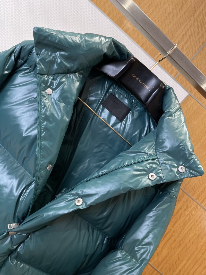 Prada 3D Logo Glossy Stand Collar Down Jacket1 4