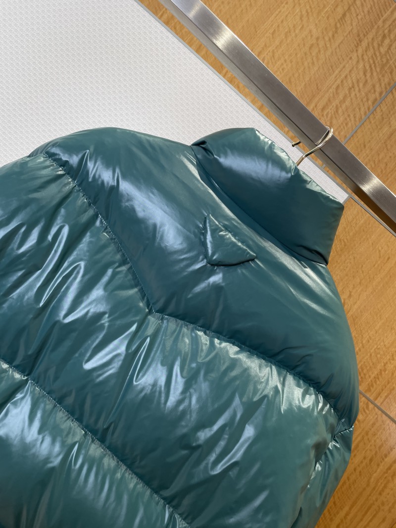 Prada 3D Logo Glossy Stand Collar Down Jacket1 5