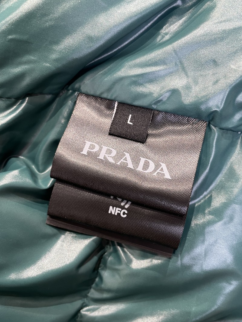 Prada 3D Logo Glossy Stand Collar Down Jacket1 8