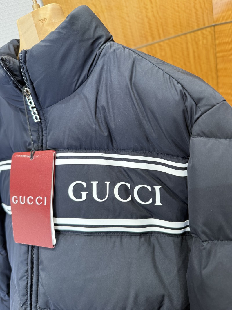Gucci Letter Jacquard Stand Collar Down Jacket 5