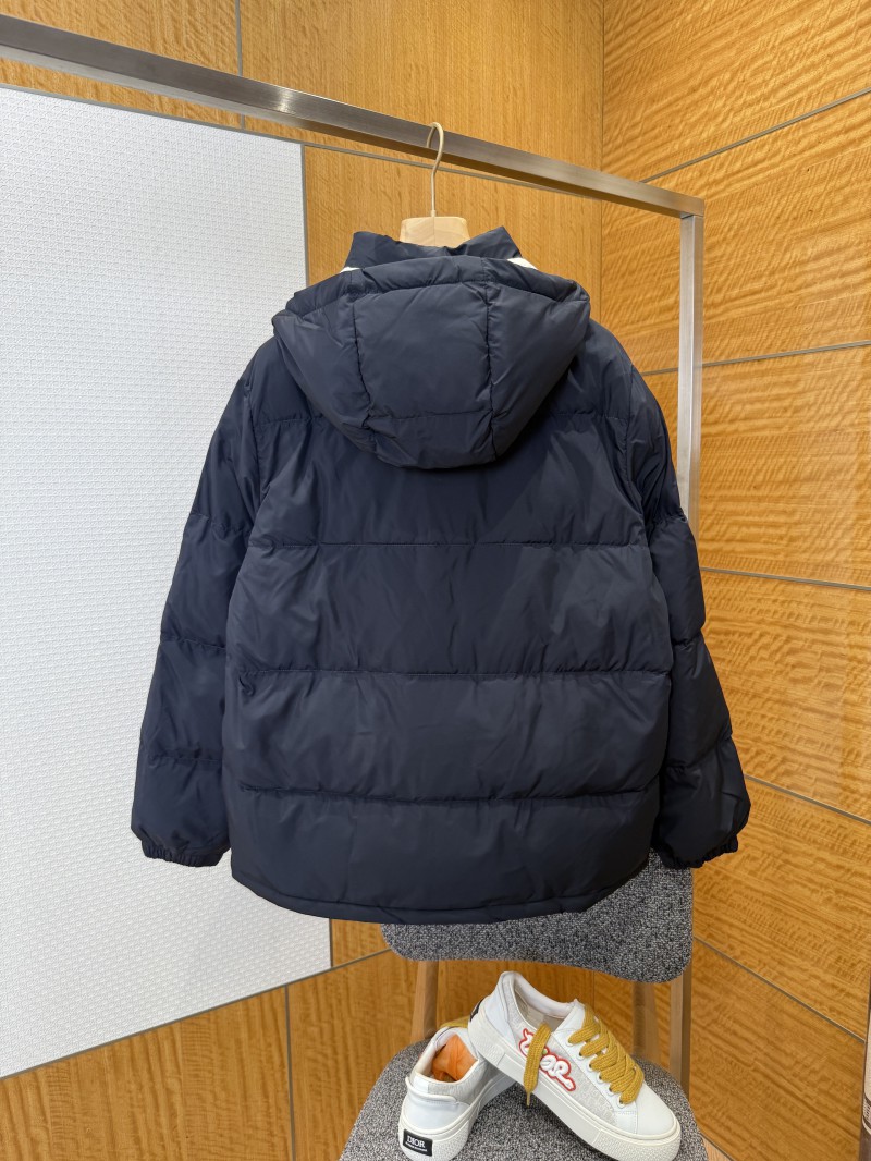 Gucci Letter Jacquard Stand Collar Hooded Down Jacket 1