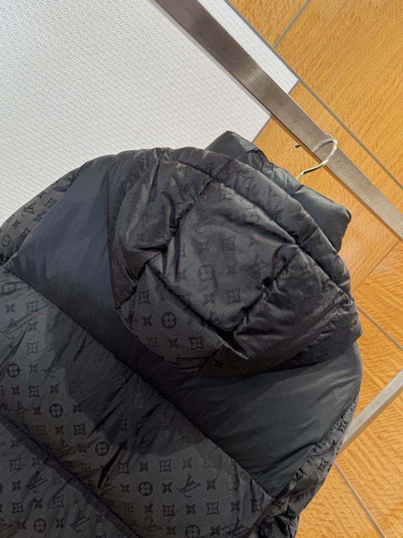 LV All-Over Print Hooded Stand Collar Down Jacket 5