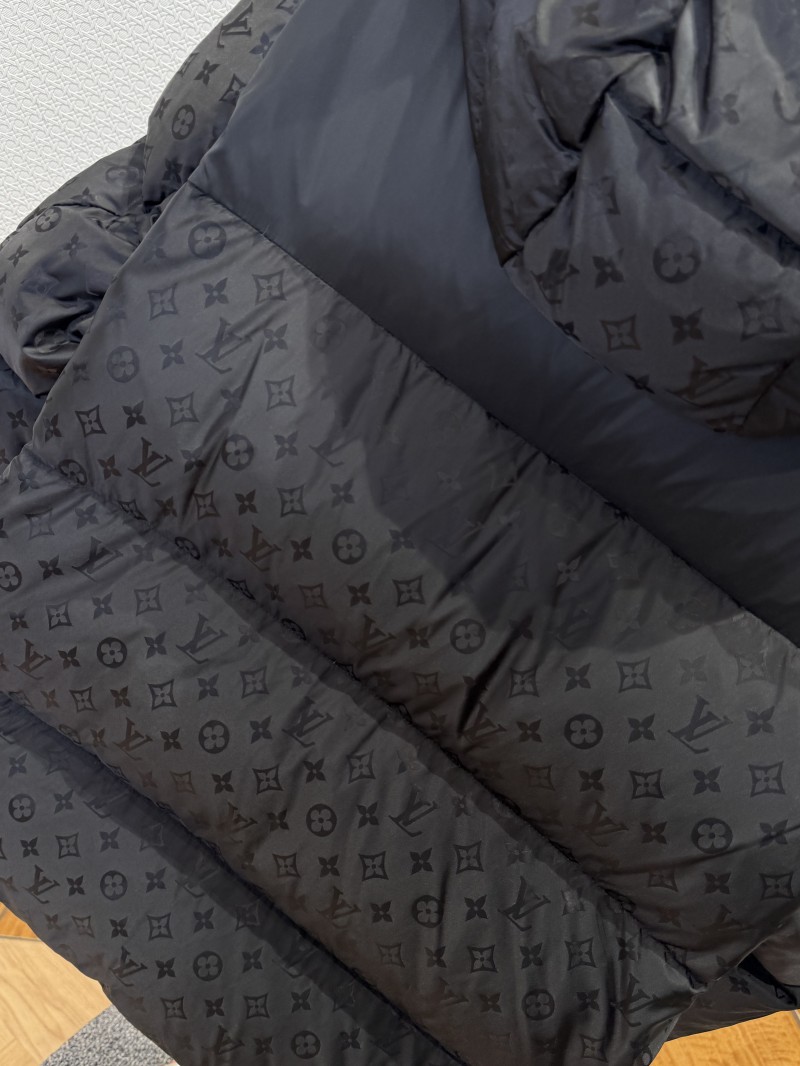 LV All-Over Print Hooded Stand Collar Down Jacket 6