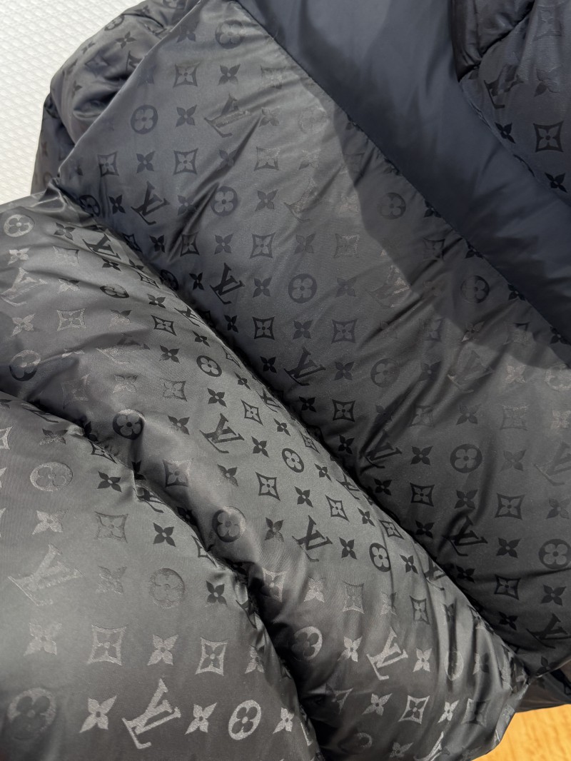 LV All-Over Print Hooded Stand Collar Down Jacket 7