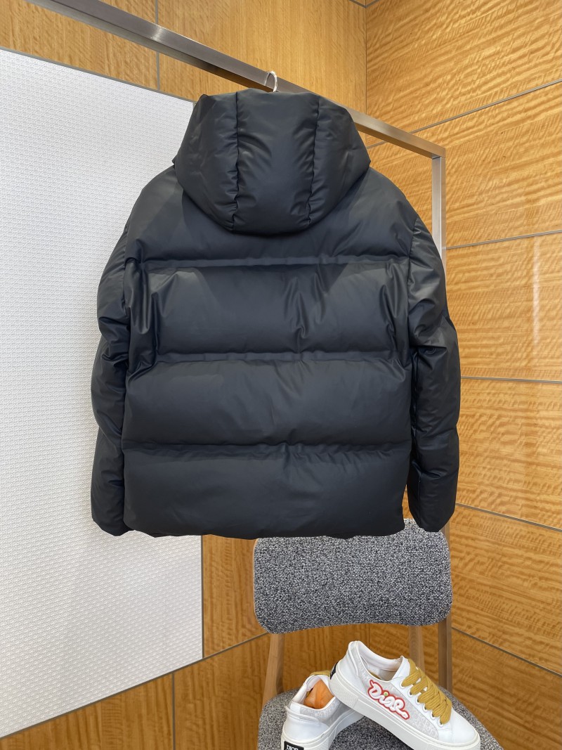 Prada Logo Hooded Down Jacket 1