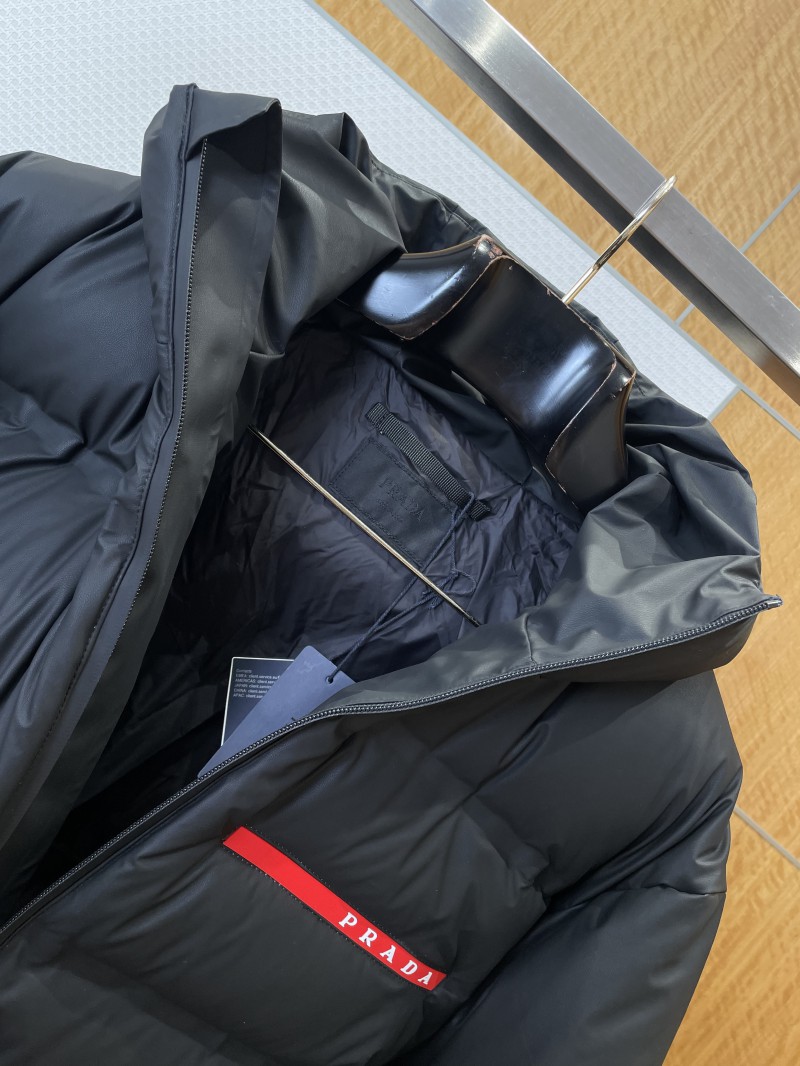 Prada Logo Hooded Down Jacket 2