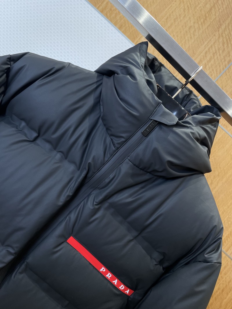 Prada Logo Hooded Down Jacket 3