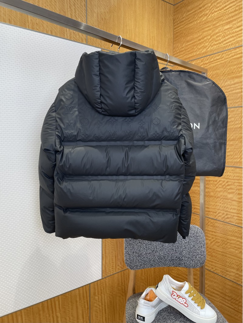 LV Embossed Floral Hooded Down Jacket 1