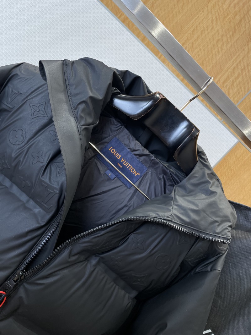 LV Embossed Floral Hooded Down Jacket 2