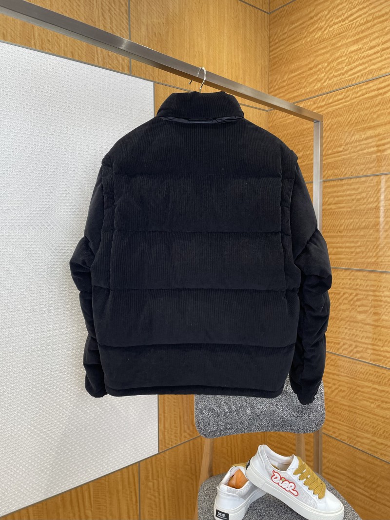 Prada letter printed badge long sleeve down jacket 2 1